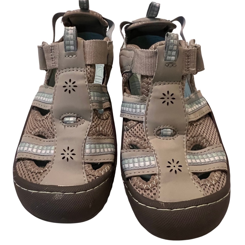 J Sport by‎ Jambu Taupe Gray Adjustable Strap Sandals Women's Comfort Shoes